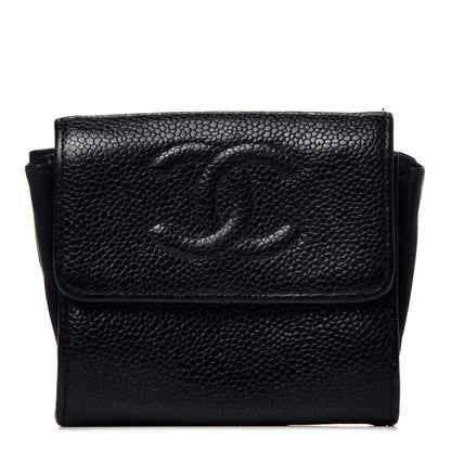 Chanel Caviar Timeless CC Compact Flap Wallet Black 1 of 8