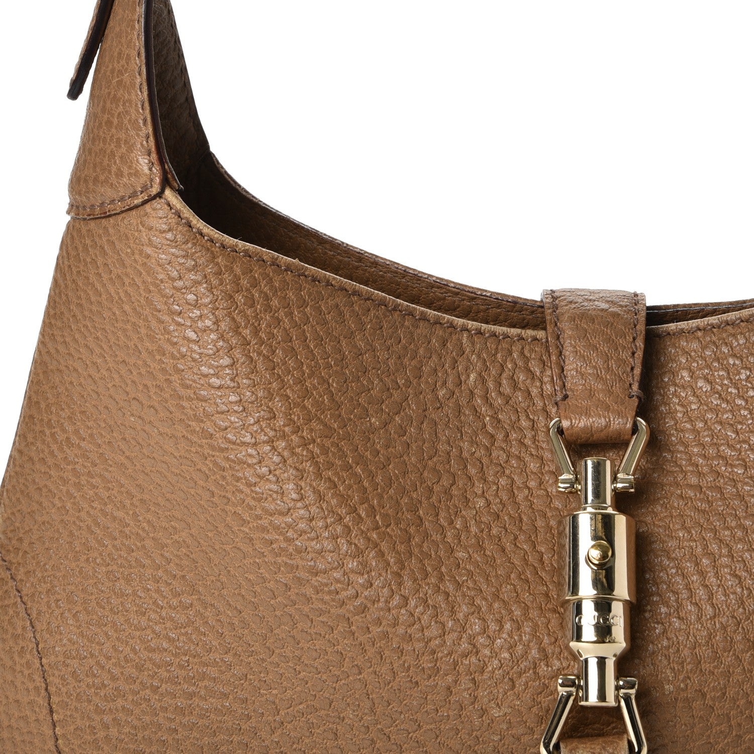 Gucci Soft Grained Calfskin Jackie O Hobo Camelia 9 of 21