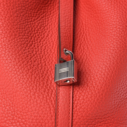 Hermes Taurillon Clemence Picotin Lock 18 PM Rouge Tomate 8 of 12