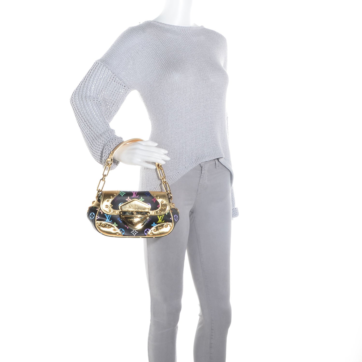 Louis Vuitton Monogram Multicolor Marilyn Black Gold 2 of 8