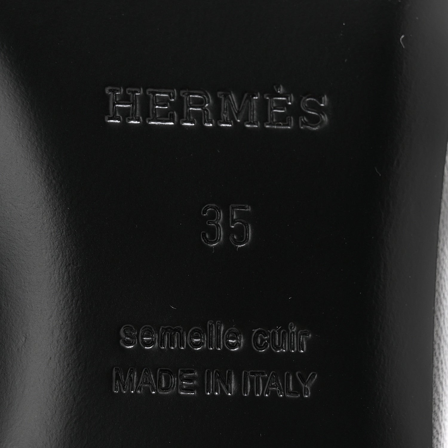 Hermes Goatskin Oz Mules 35 Black 7 of 9