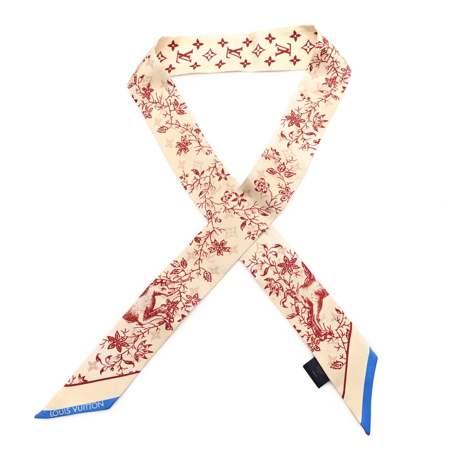 Louis Vuitton Silk Monogram Licorne BB Bandeau Beige 1 of 3