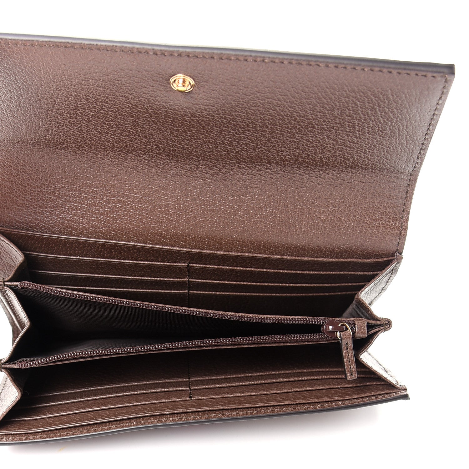 Gucci GG Supreme Monogram Web Ophidia Continental Wallet Brown 5 of 7