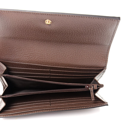 Gucci GG Supreme Monogram Web Ophidia Continental Wallet Brown 5 of 7