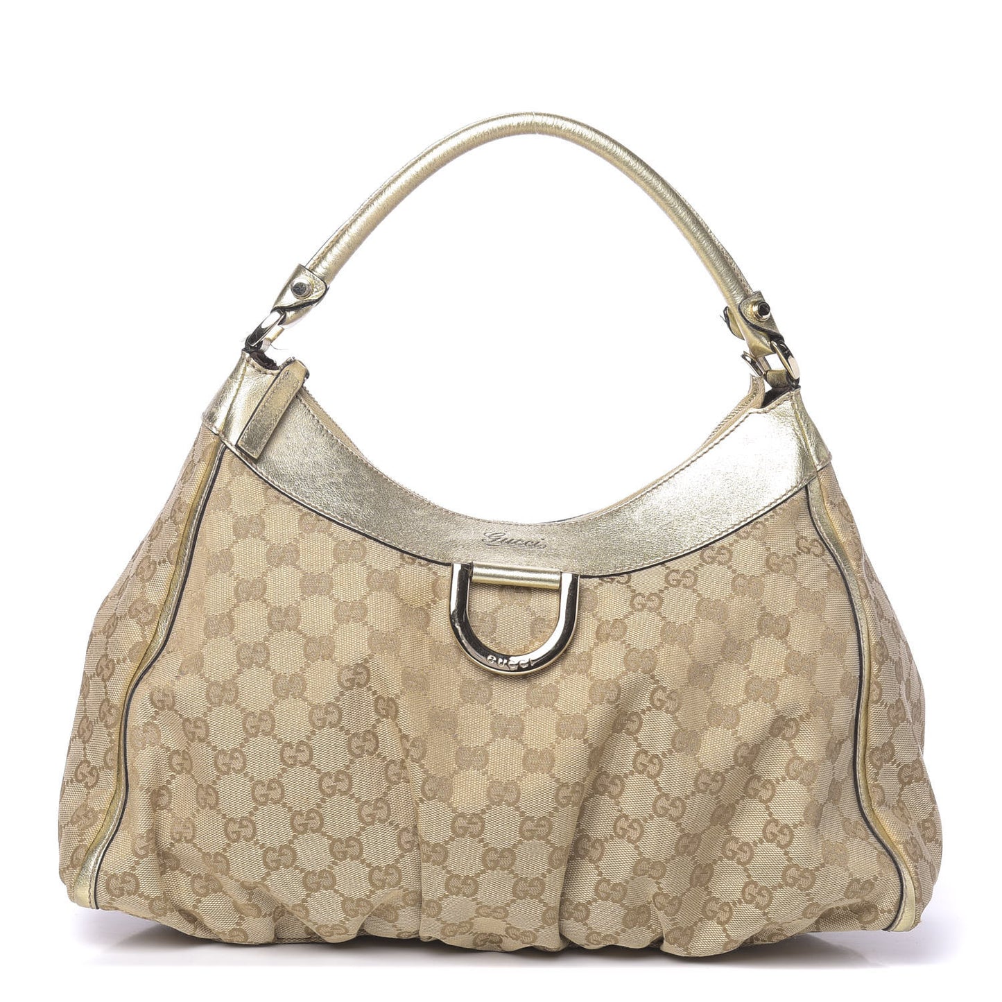 Monogram Large D Gold Hobo Gold