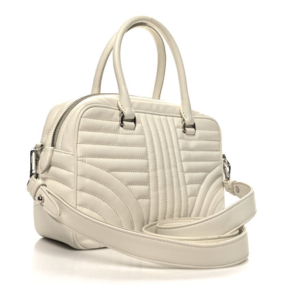 Prada Soft Calfskin Impunture Diagramme Top Handle Crossbody Bag Talco 3 of 11