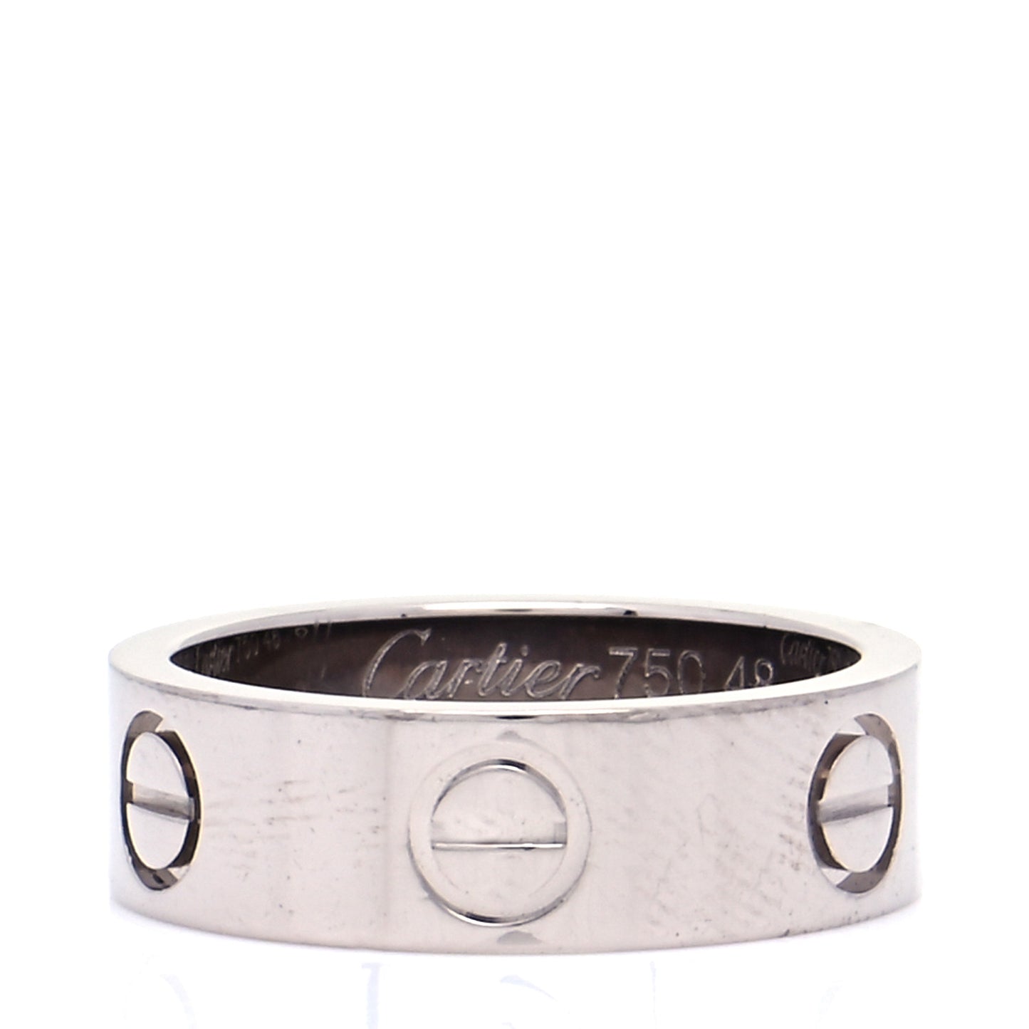 18K White Gold 5.5mm LOVE Ring 48 4.5