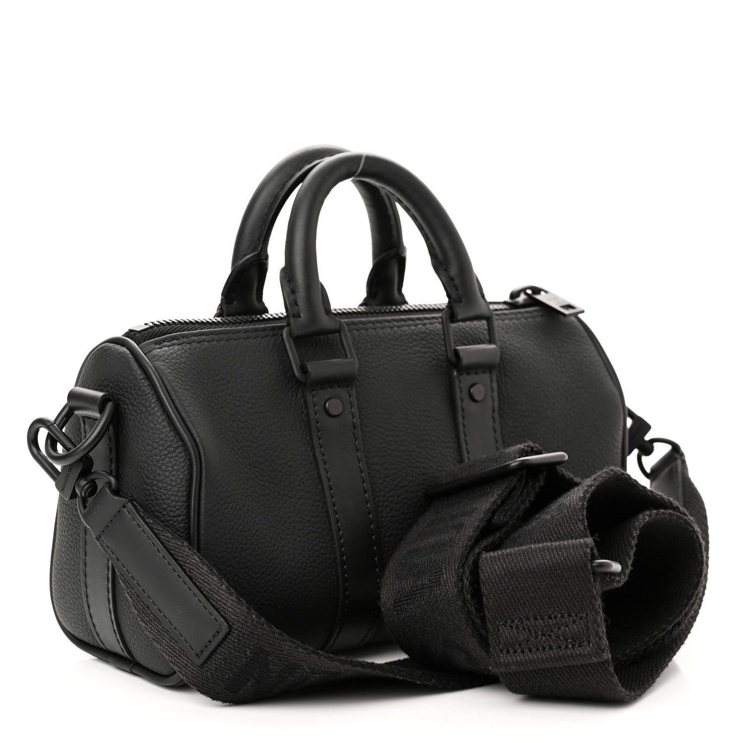 Louis Vuitton Grained Calfskin Aerogram Keepall XS Black 3 of 10
