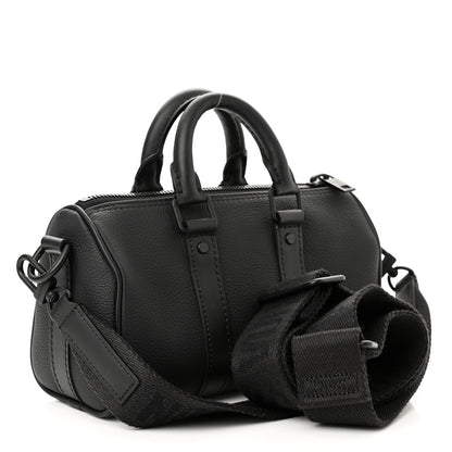 Louis Vuitton Grained Calfskin Aerogram Keepall XS Black 3 of 10