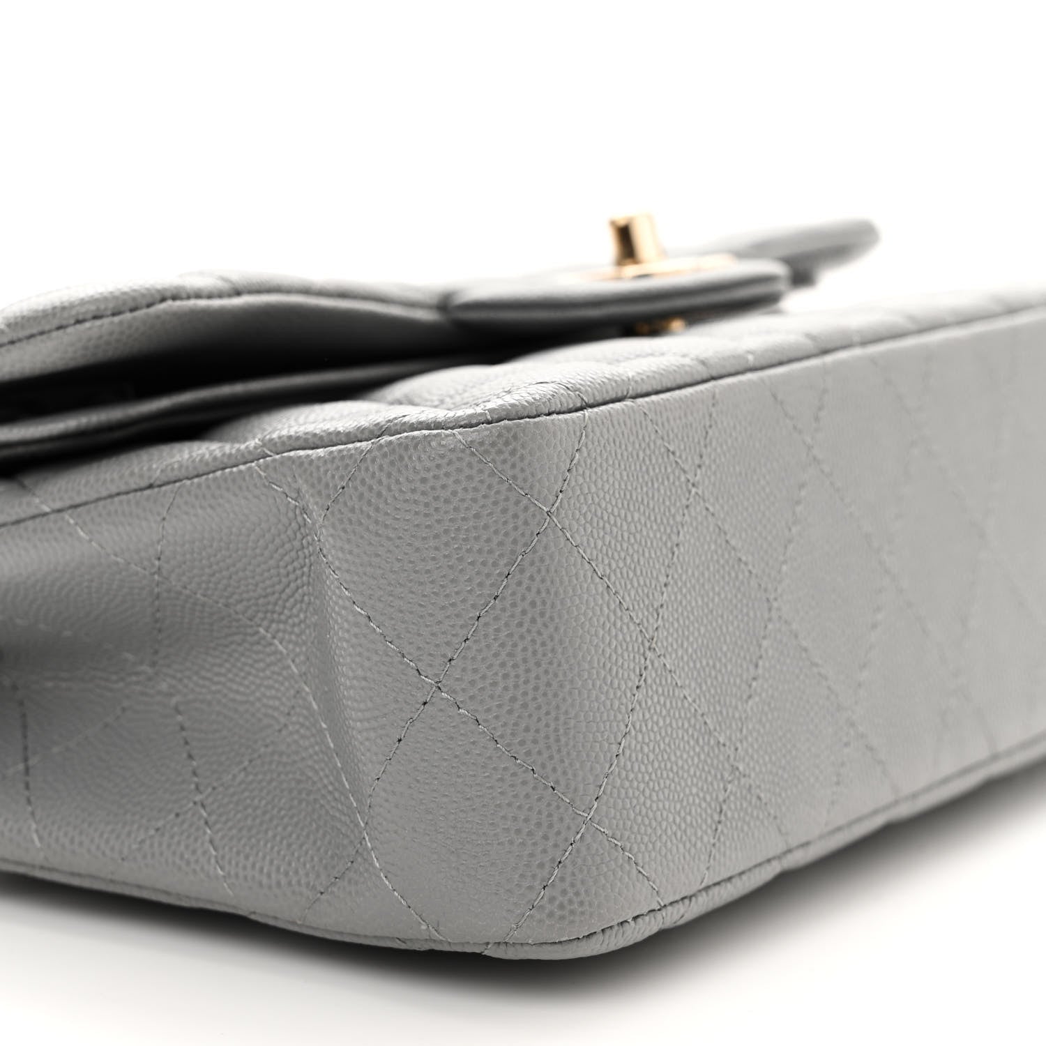 Chanel Caviar Quilted Small Double Flap Grey 9 of 10