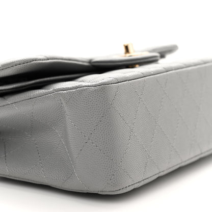 Chanel Caviar Quilted Small Double Flap Grey 9 of 10