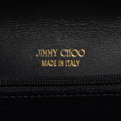 Jimmy Choo Patent Snake Embossed Ubai Clutch Black 6 of 8