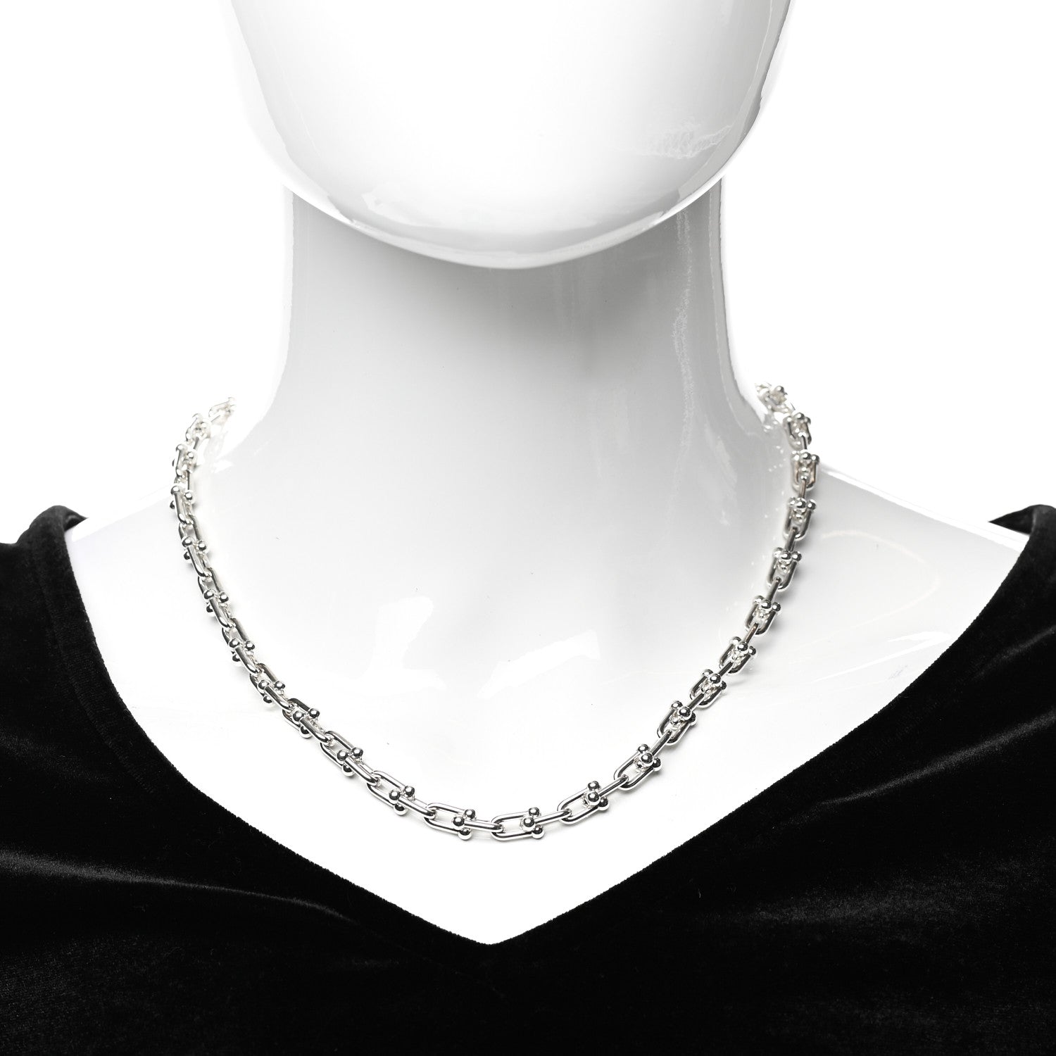 Tiffany Sterling Silver Medium HardWear Link Necklace 2 of 5