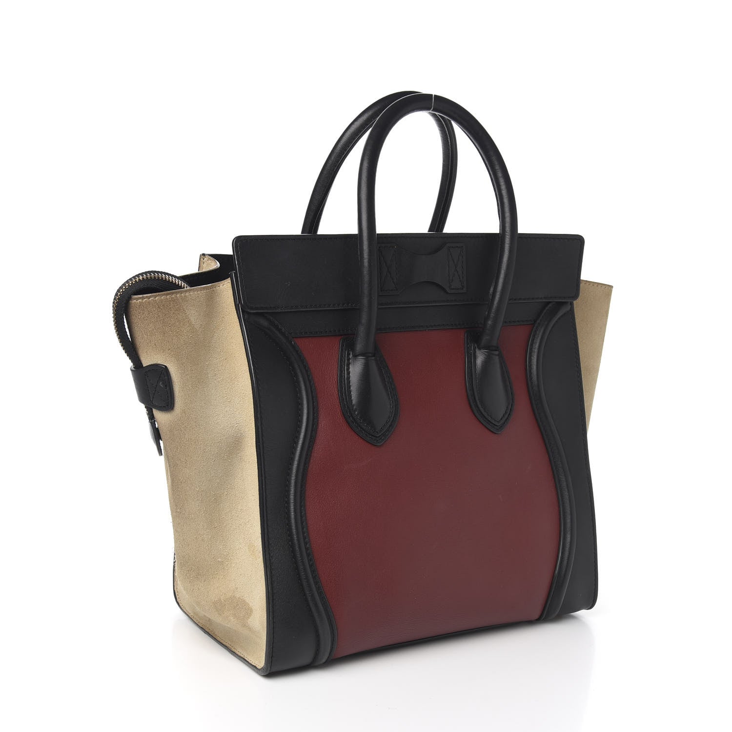 Celine Smooth Calfskin Suede Mini Tri-Color Luggage Rust 2 of 12