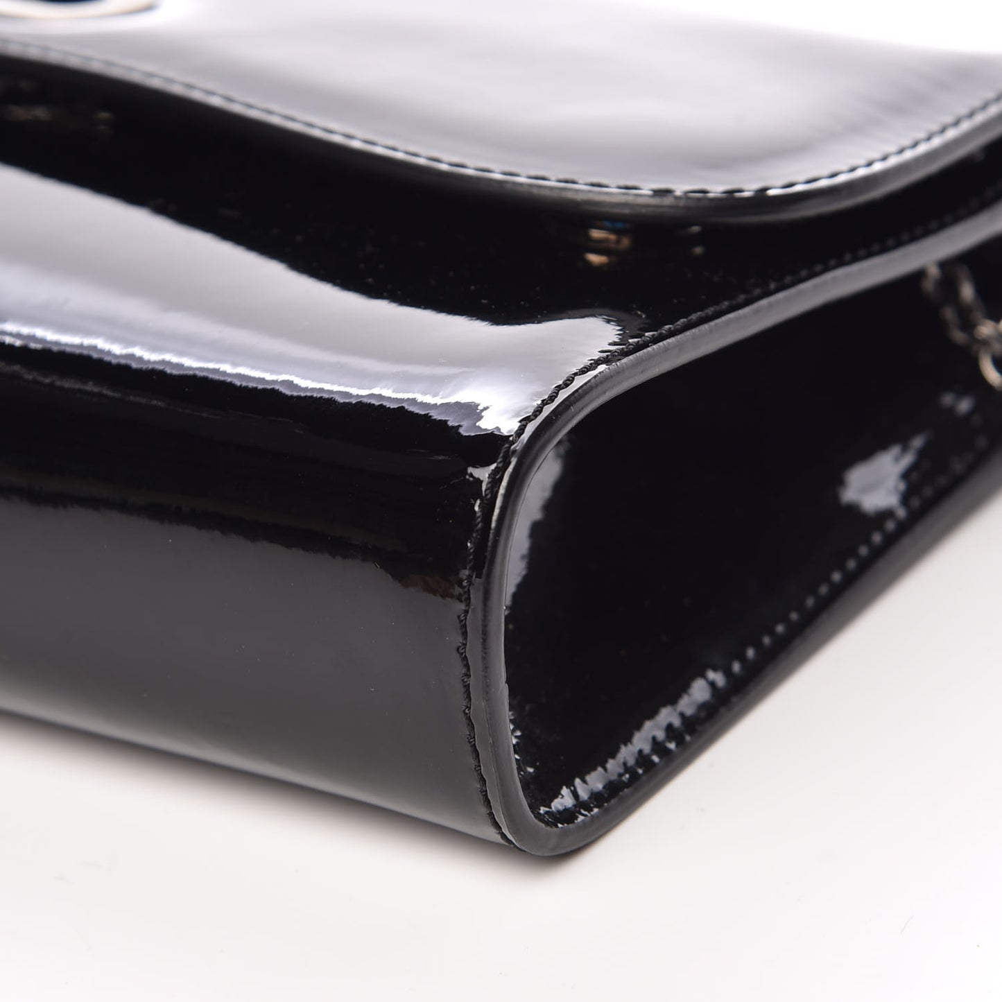 Patent Riviera Clutch Black