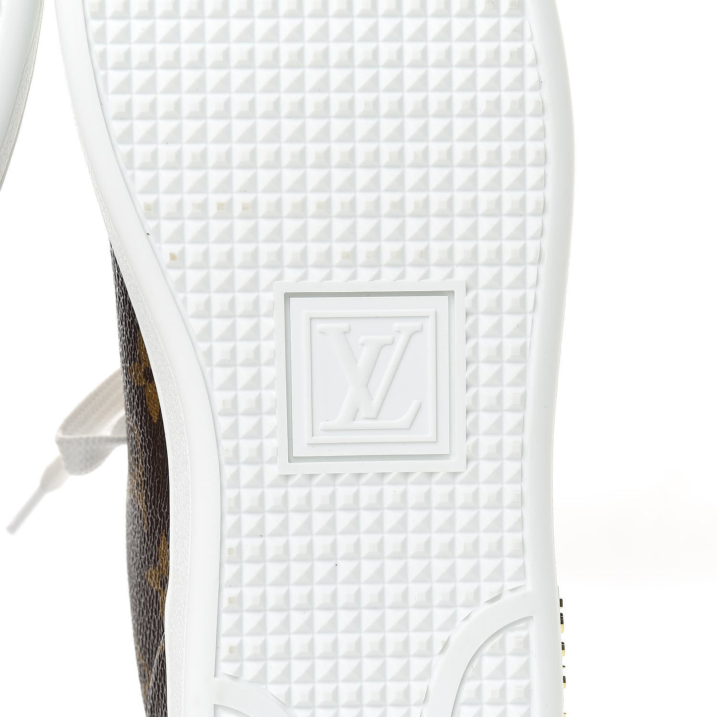 Calfskin Monogram LV Black Heart Sneakers 37.5 Cacao
