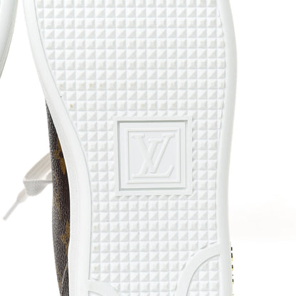 Louis Vuitton Calfskin Monogram LV Black Heart Sneakers 37.5 Cacao 6 of 11