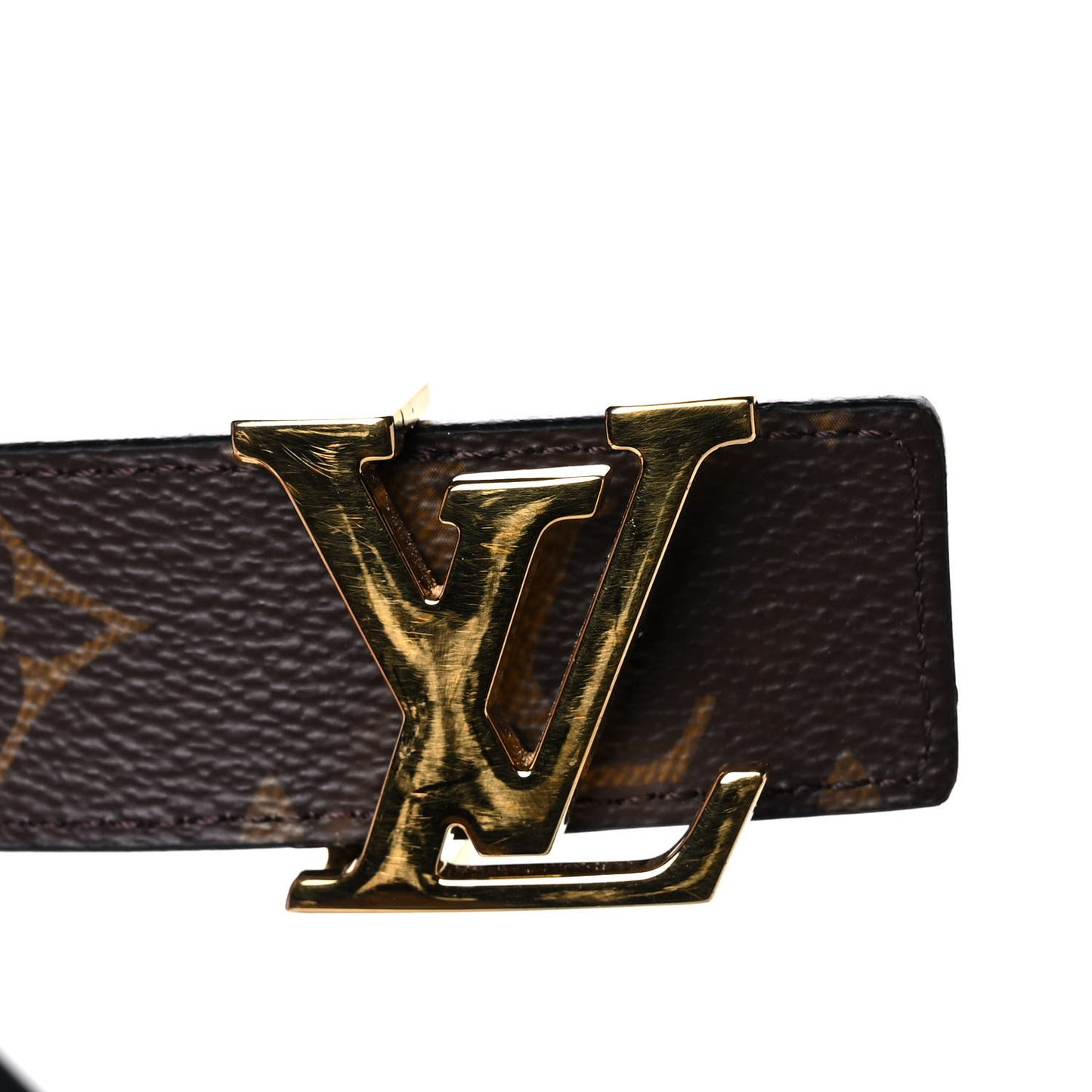 Calfskin Monogram 30mm LV Initiales Reversible Belt 85 34 Black