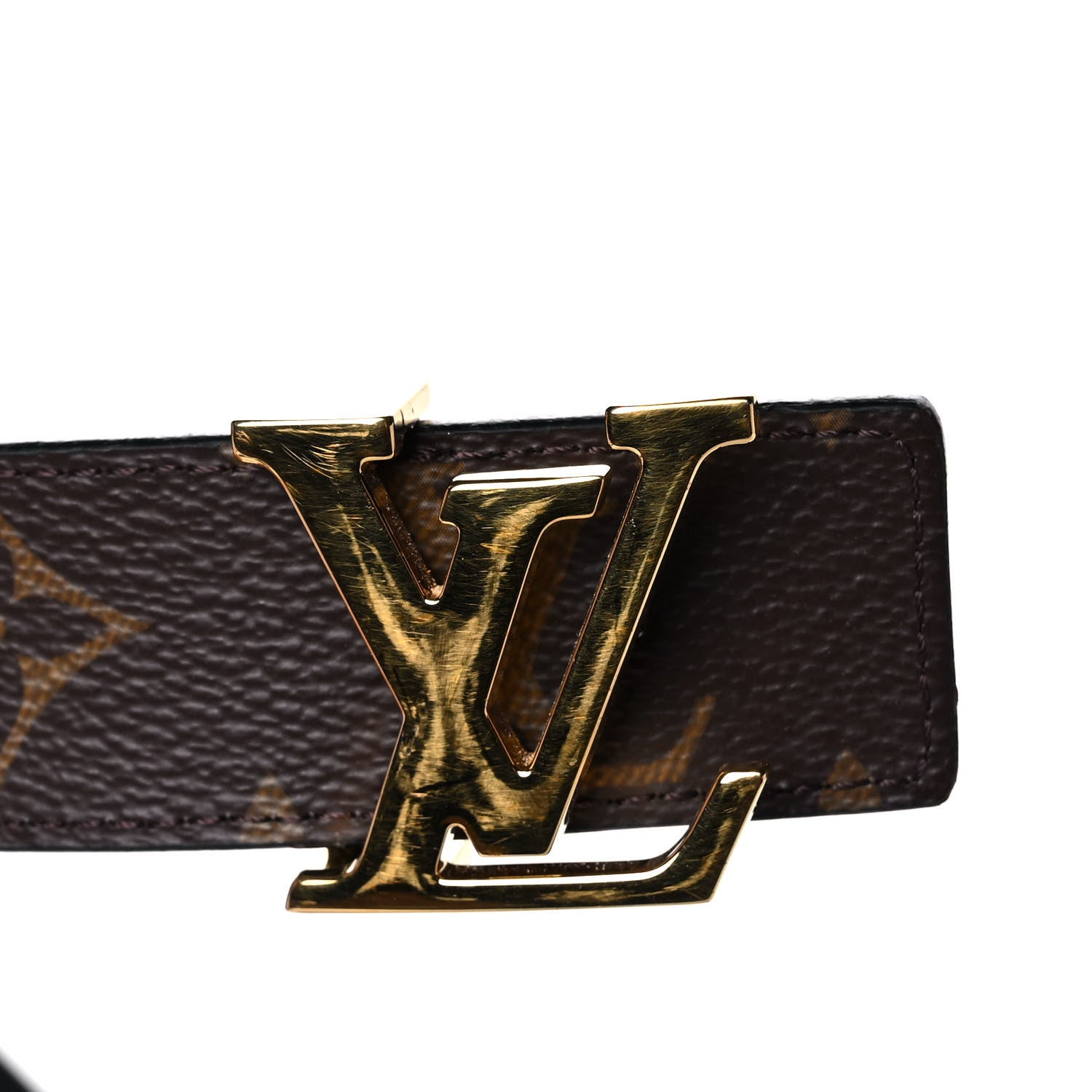 Louis Vuitton Calfskin Monogram 30mm LV Initiales Reversible Belt 85 34 Black 9 of 10
