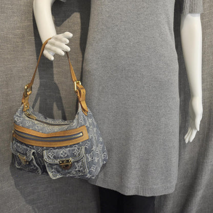 Louis Vuitton Monogram Denim Baggy PM Blue 3 of 9