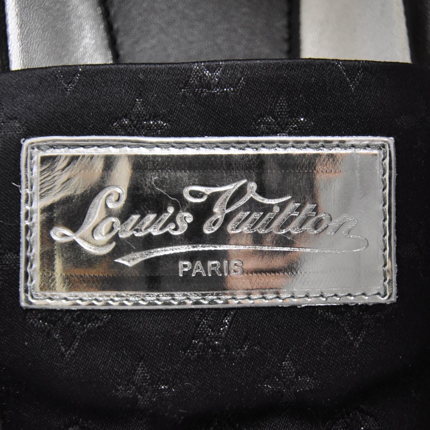 Louis Vuitton Crocodile Satin Monogram Sneakers 11.5 Black 10 of 12
