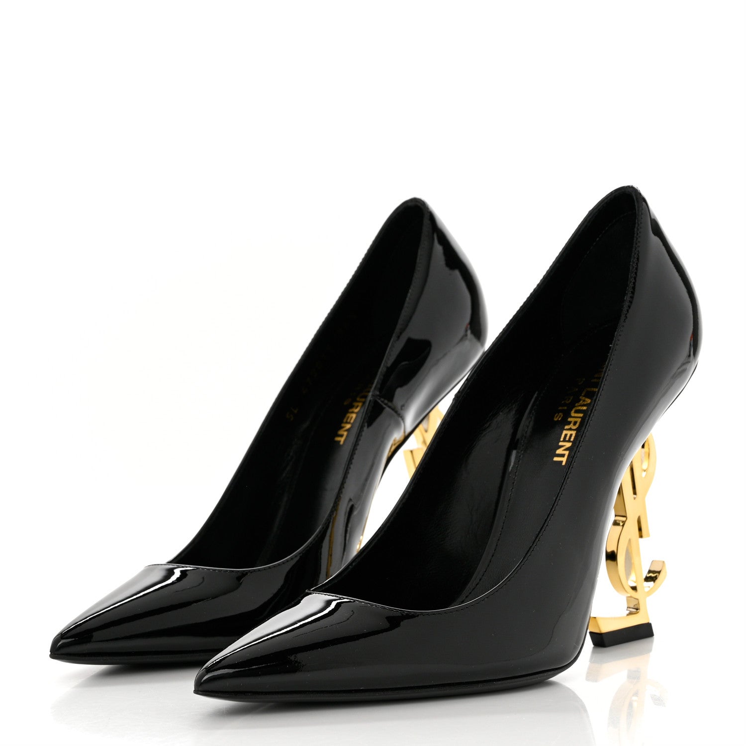 Saint Laurent Patent Opyum 110 Pumps 36.5 Black Gold 3 of 9