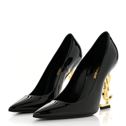 Saint Laurent Patent Opyum 110 Pumps 36.5 Black Gold 3 of 9