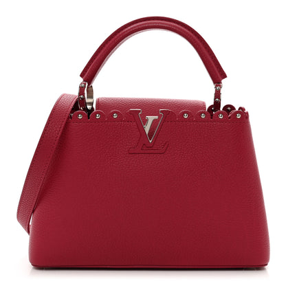 Louis Vuitton Taurillon Lace Croquets Capucines BB Groseille 1 of 9