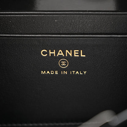 Chanel Caviar Quilted CC Filigree Vanity Clutch With Chain Black 6 of 10