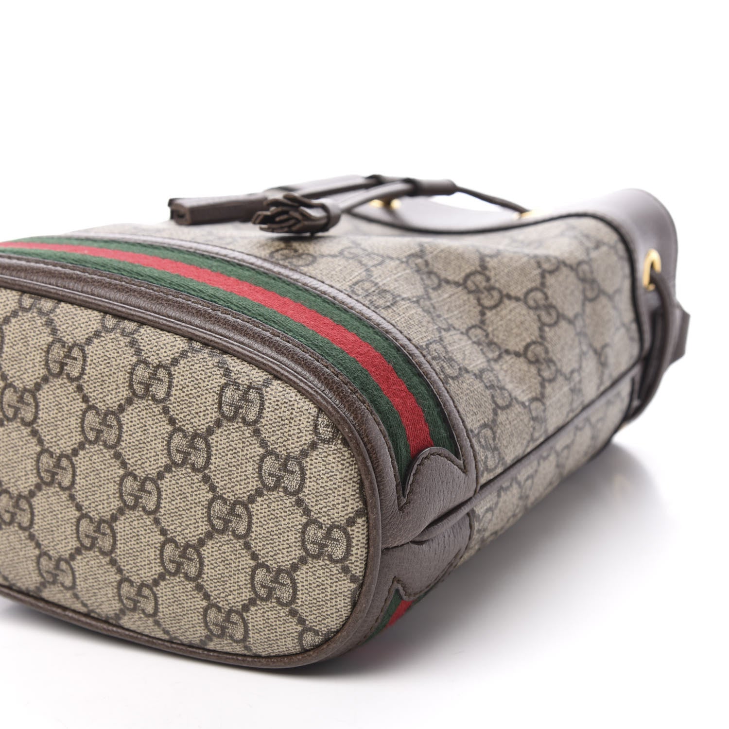 Gucci GG Supreme Monogram Web Small Ophidia Bucket Bag Brown 7 of 10