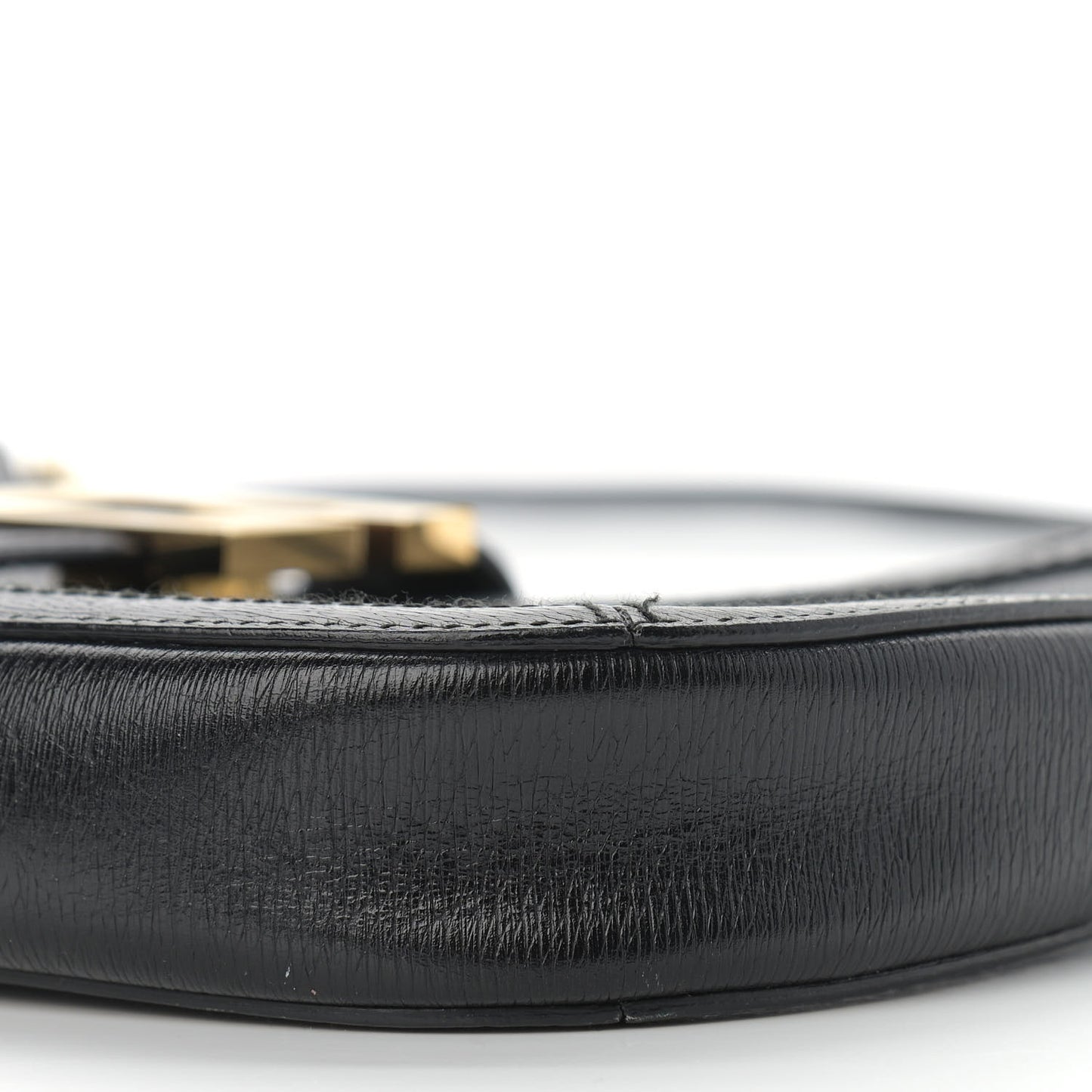 Calfskin G Buckle Shoulder Bag Black