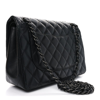Chanel Lambskin Quilted Jumbo Double Flap So Black 3 of 10