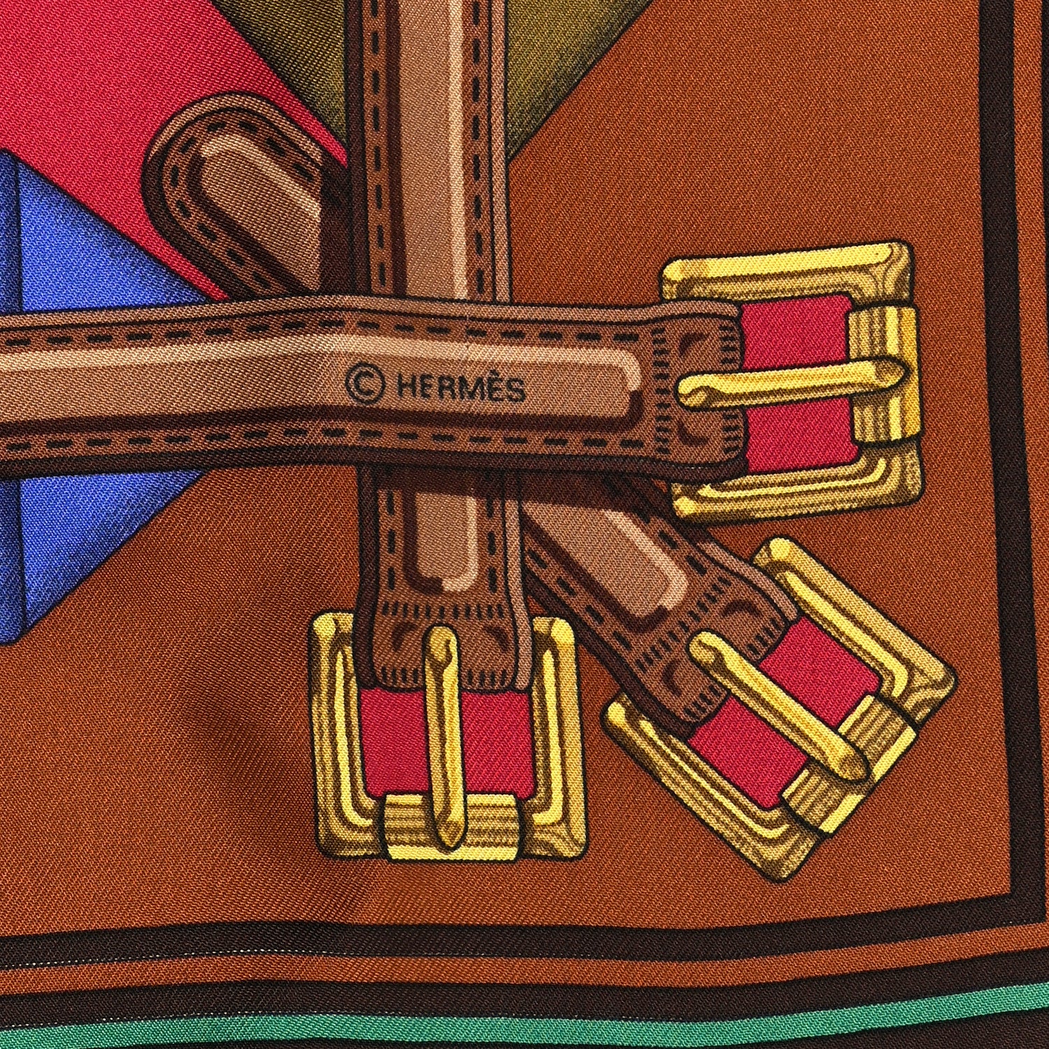 Hermes Silk Les Sangles Scarf 90 3 of 4