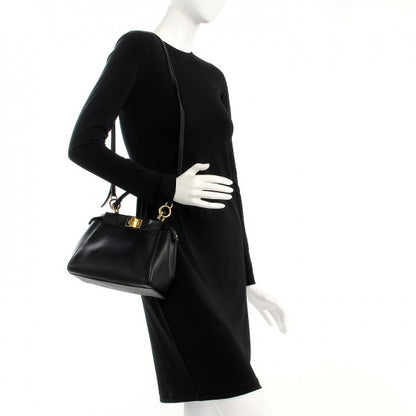 Fendi Nappa Mini Peekaboo Iconic Satchel Black 2 of 9