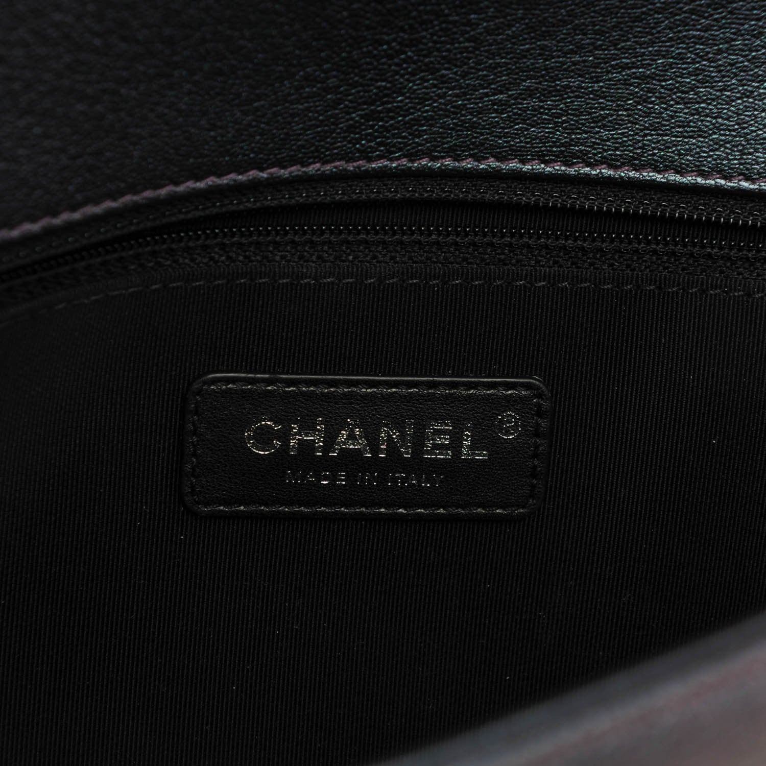 Chanel Iridescent Goatskin Quilted New Medium Boy Flap Purple 6 of 7