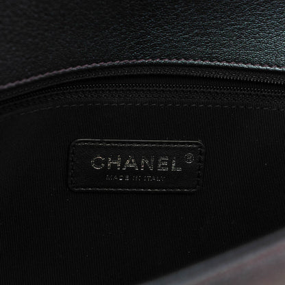 Chanel Iridescent Goatskin Quilted New Medium Boy Flap Purple 6 of 7
