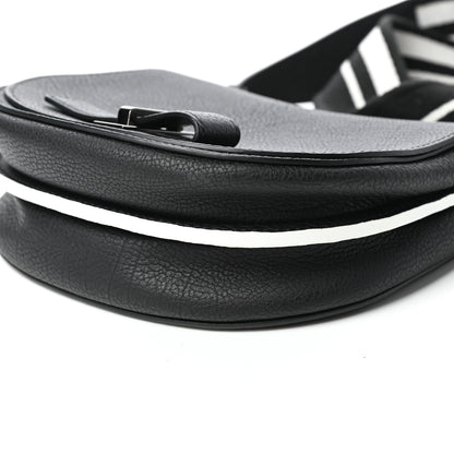 Delvaux Crispy Calfskin Mini Le Mutin Saddle Bag Black 8 of 9
