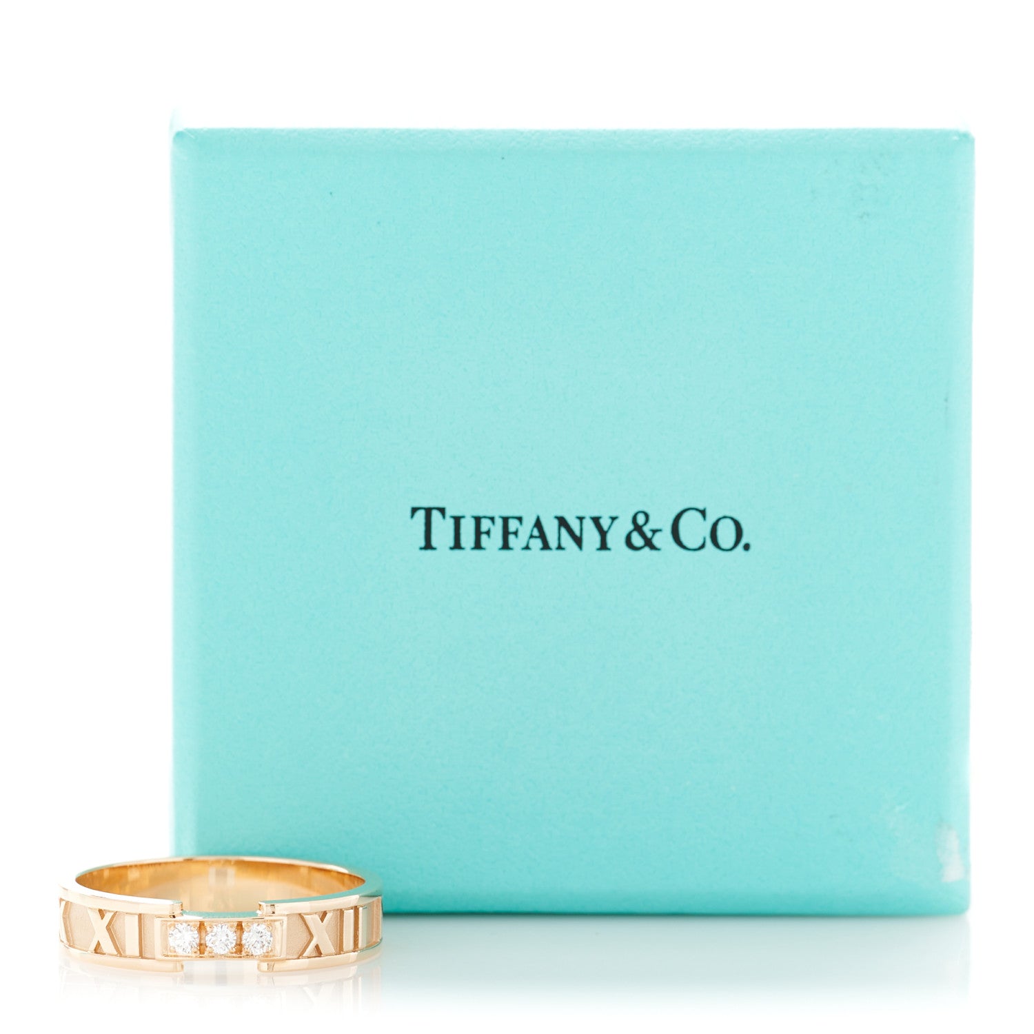 Tiffany 18K Rose Gold Diamond Atlas Ring 67 12 6 of 6