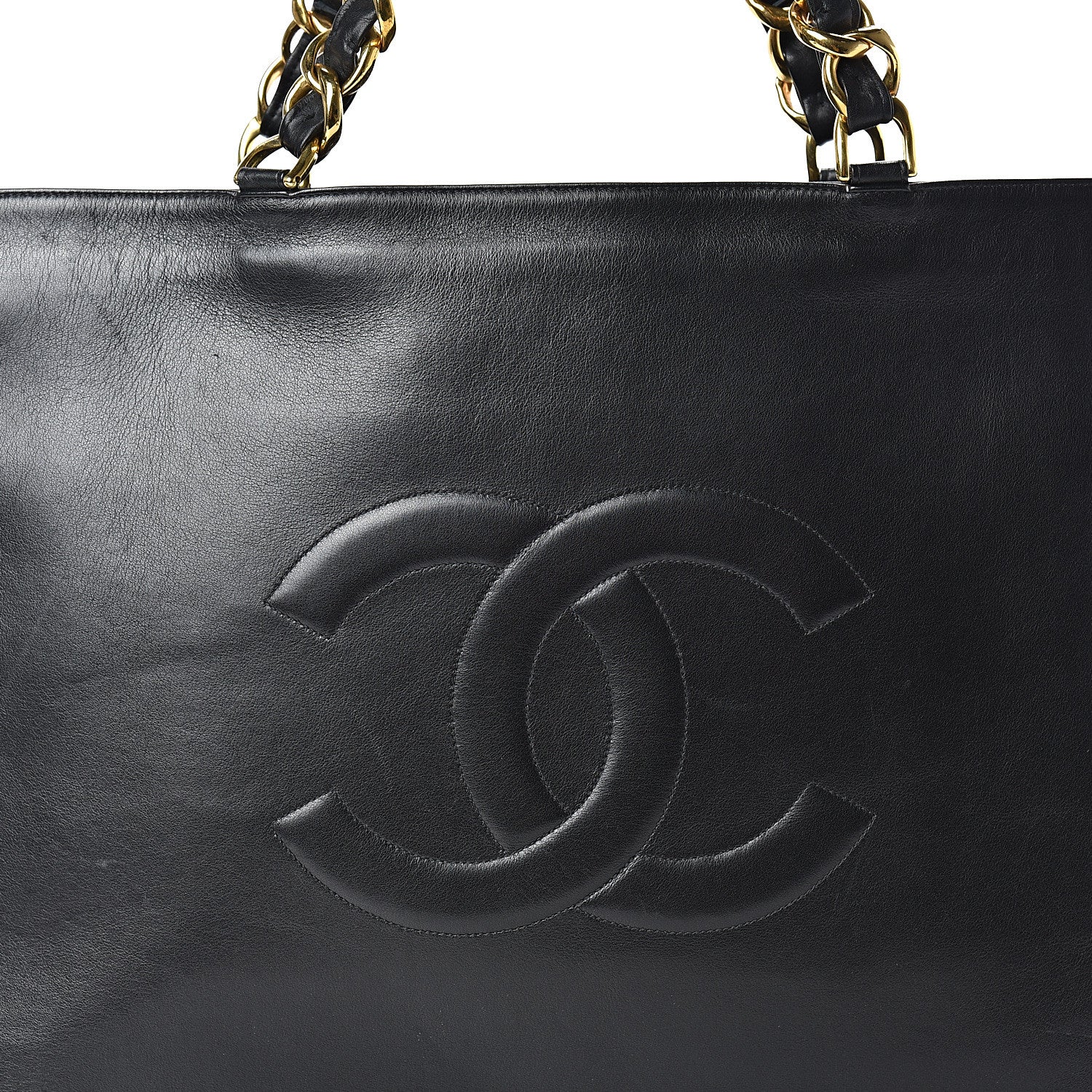Chanel Lambskin CC Tote Black 9 of 15