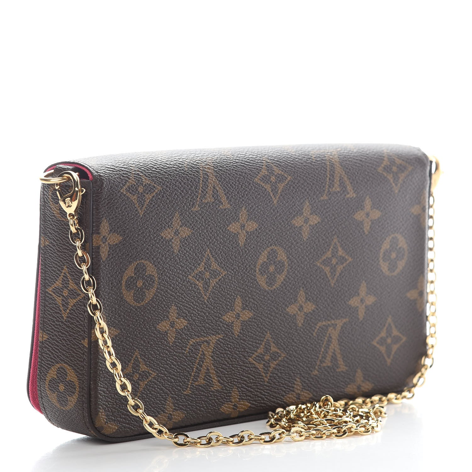 Louis Vuitton Monogram 2021 Christmas Animation Hollywood Pochette Felicie Chain Wallet Fuchsia 4 of 9