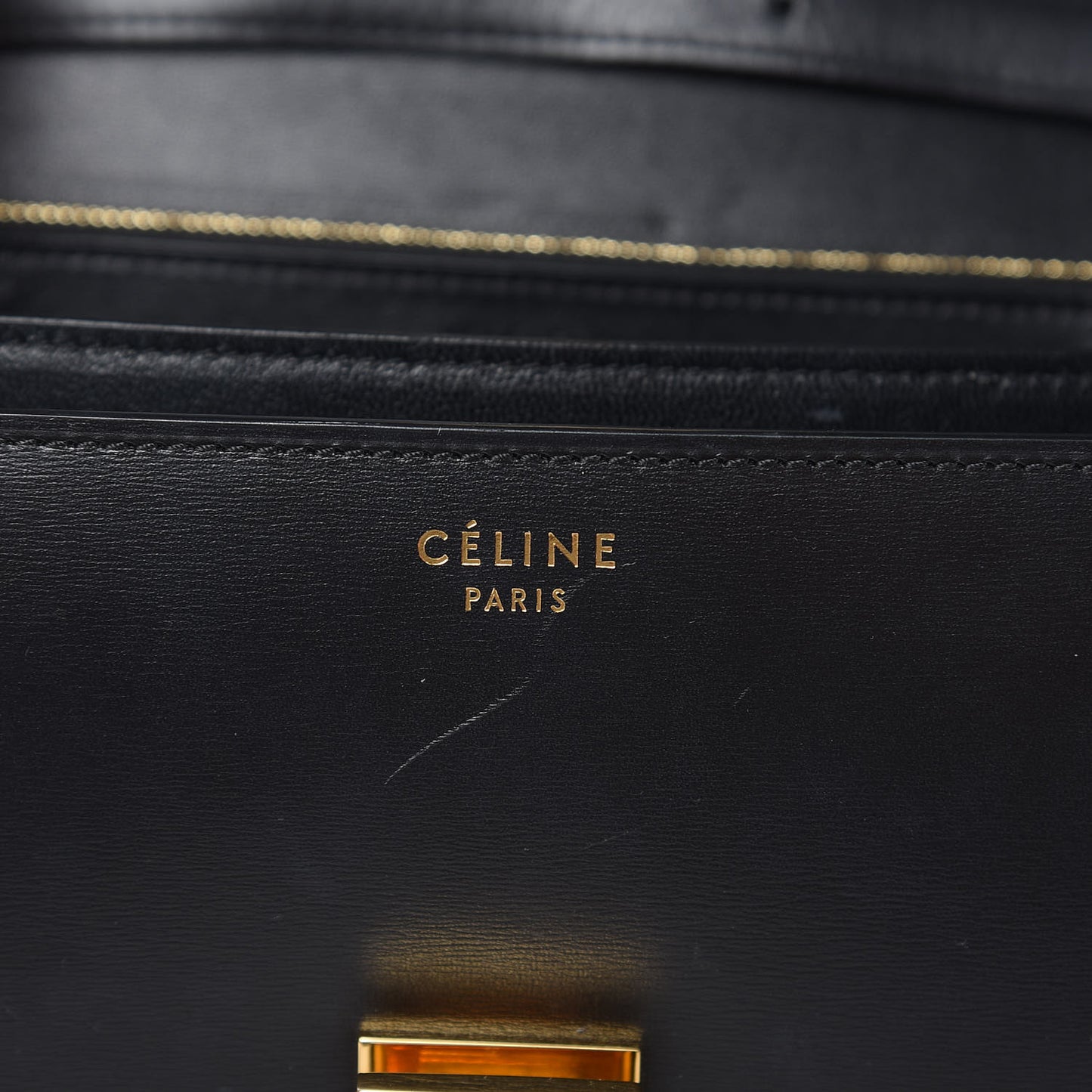 Box Calfskin Medium Classic Box Flap Bag Black