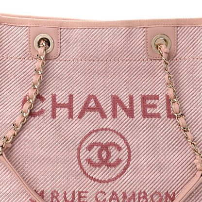 Chanel Mixed Fibers Calfskin Small Deauville Tote Rose Pink 8 of 10