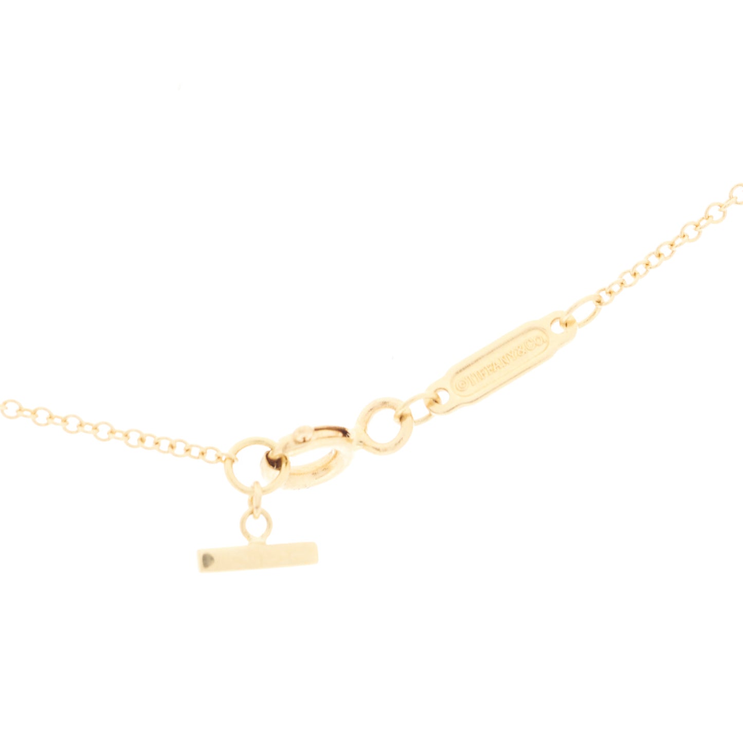 18K Yellow Gold Small T Smile Pendant Necklace