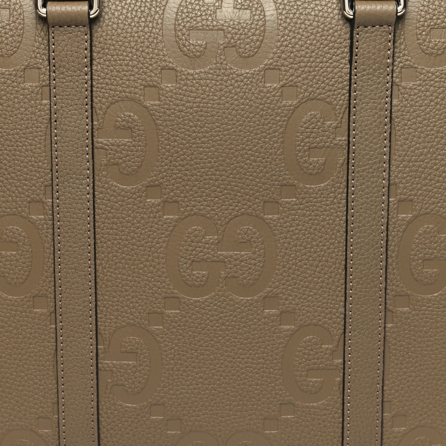 Piuma Calfskin Jumbo GG Embossed Briefcase Good Taupe