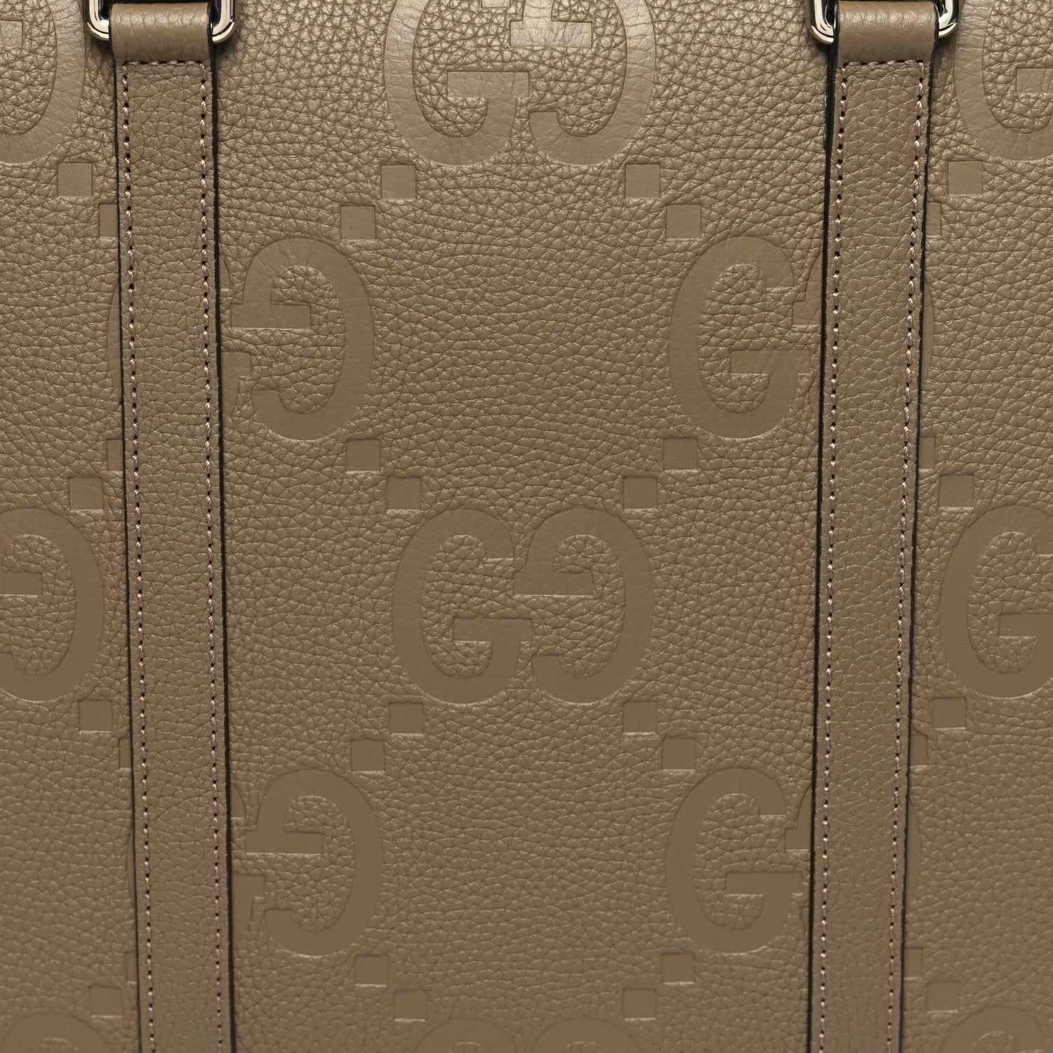 Gucci Piuma Calfskin Jumbo GG Embossed Briefcase Good Taupe 8 of 11