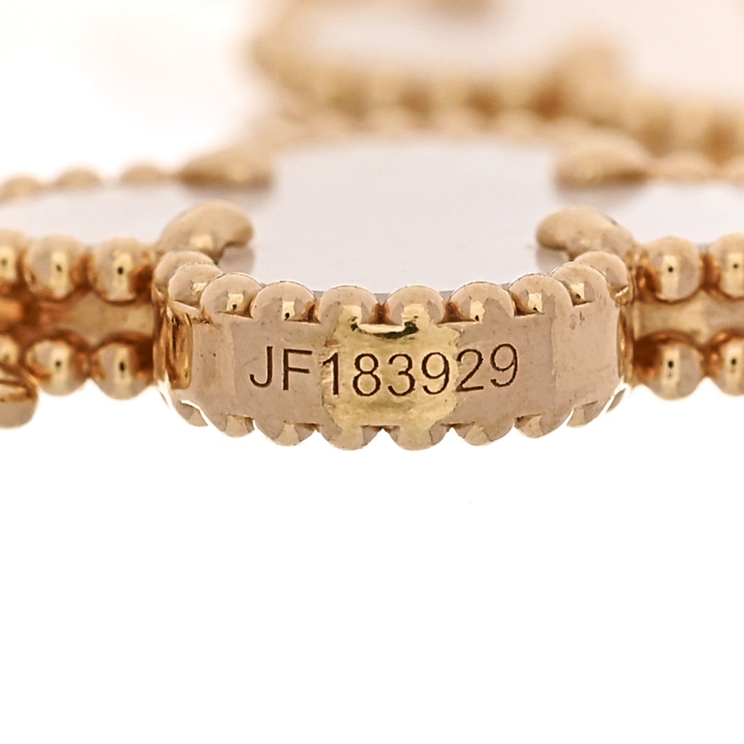 Van Cleef & Arpels 18K Yellow Gold Mother of Pearl 5 Motifs Vintage Alhambra Bracelet 4 of 5