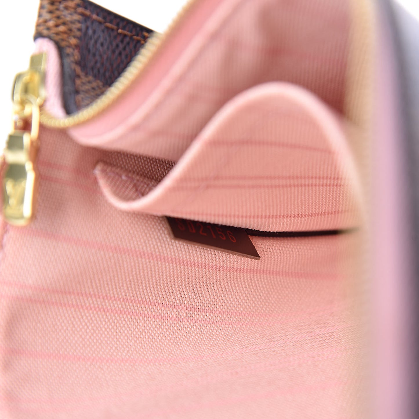 Damier Ebene Neverfull MM GM Pochette Rose Ballerine
