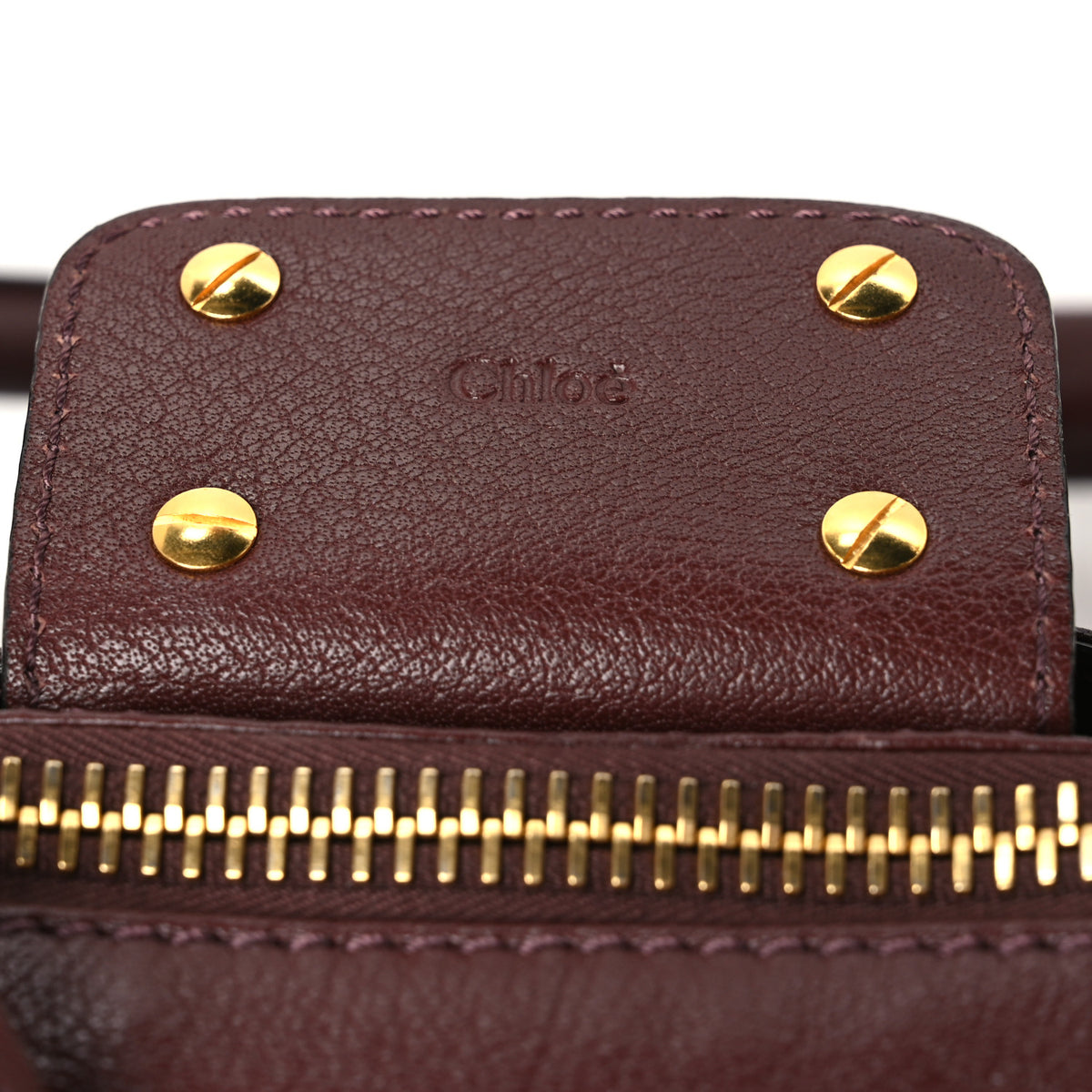 Grained Buffalo Medium Paddington Satchel Grenat