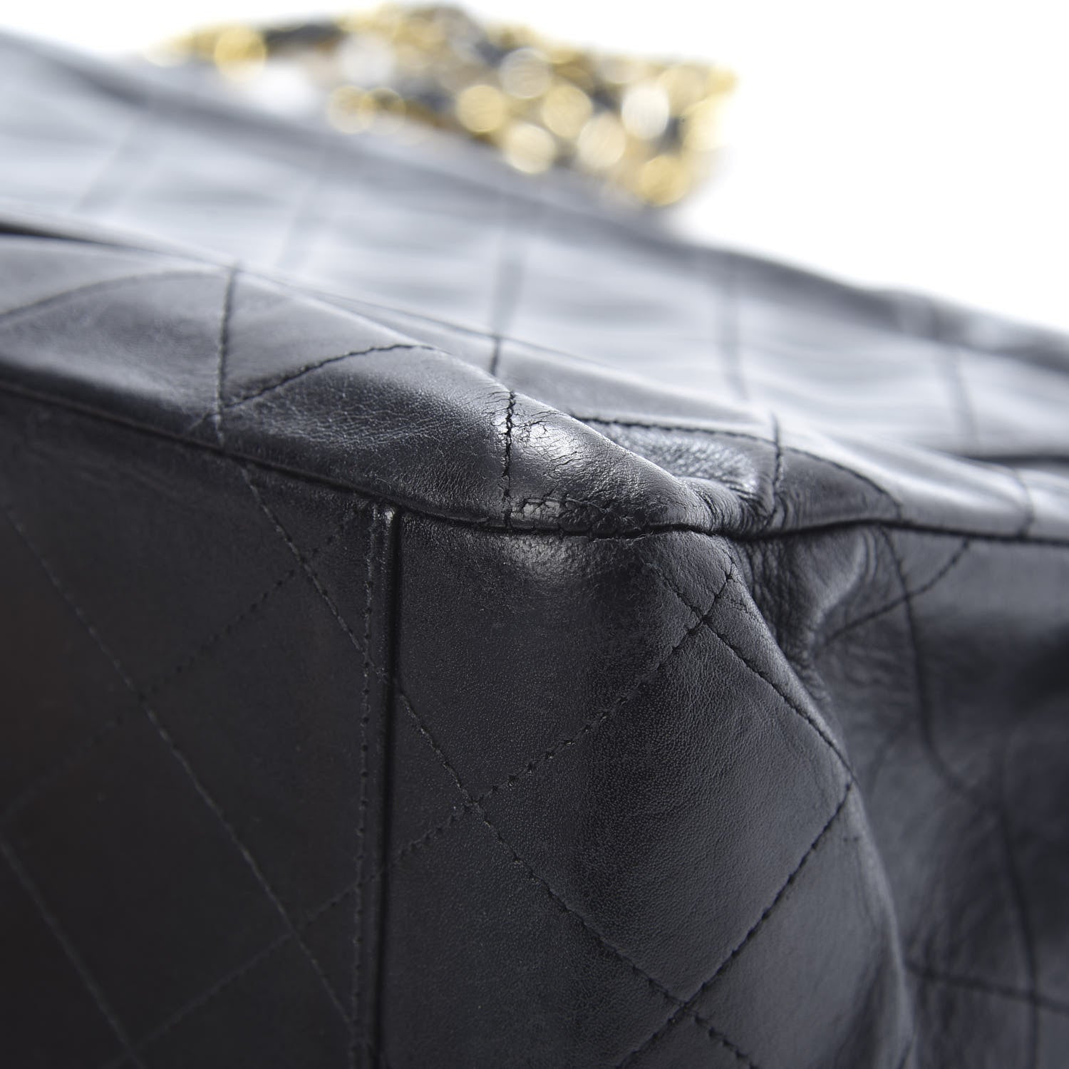 Chanel Lambskin Quilted XL Jumbo Single Flap Black 12 of 20