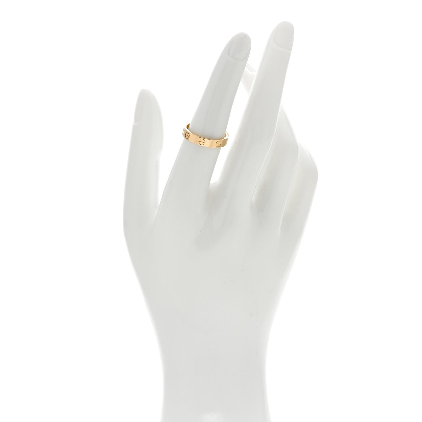 18K Yellow Gold 3.5mm LOVE Wedding Band Ring 53 6.5